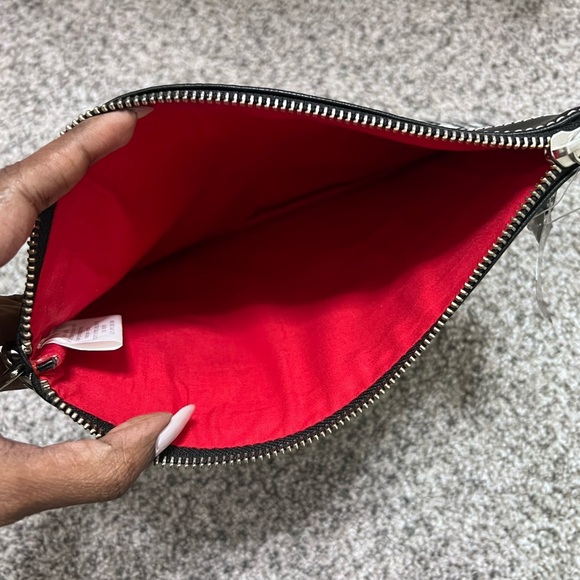 Punctuate Baker Street Houndstooth Zip Pencil Organizer Pouch/wristlet Leather - Picture 4 of 7